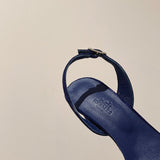 Hermès Burgundy Ankle Strap Heels - Angled View