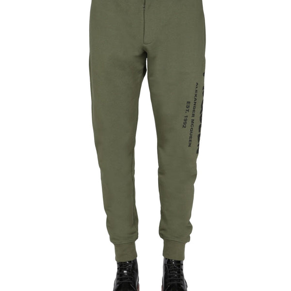 Alexander McQueen Pants? Alexander Mcqueen Men Jogging Pants With Graffiti Logo Premium Designer Casual Trousers