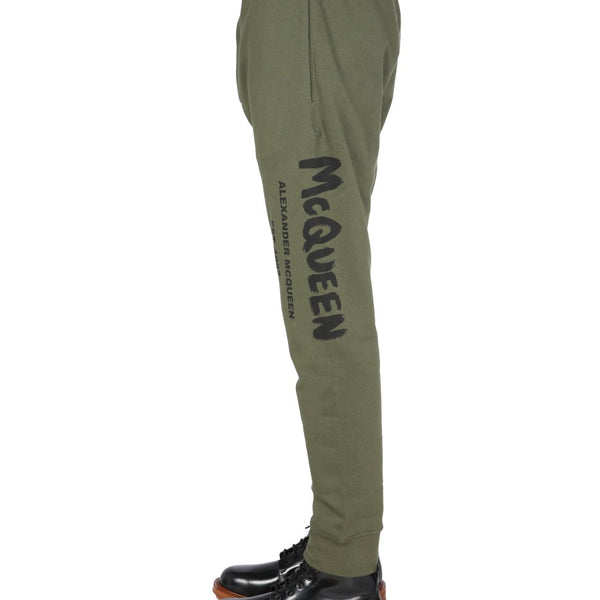 Alexander McQueen Pants? Alexander Mcqueen Men Jogging Pants With Graffiti Logo Premium Designer Casual Trousers