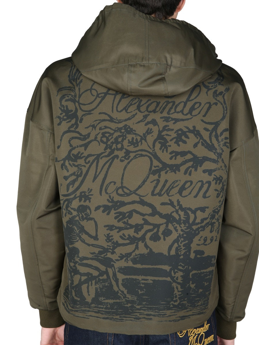 Close-up of Alexander McQueen jackets hardware and fine stitching