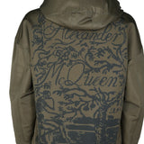Close-up of Alexander McQueen jackets hardware and fine stitching