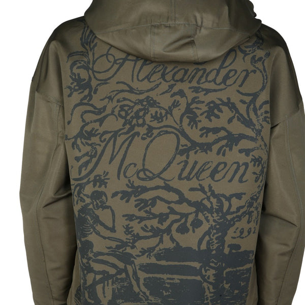 Close-up of Alexander McQueen jackets hardware and fine stitching