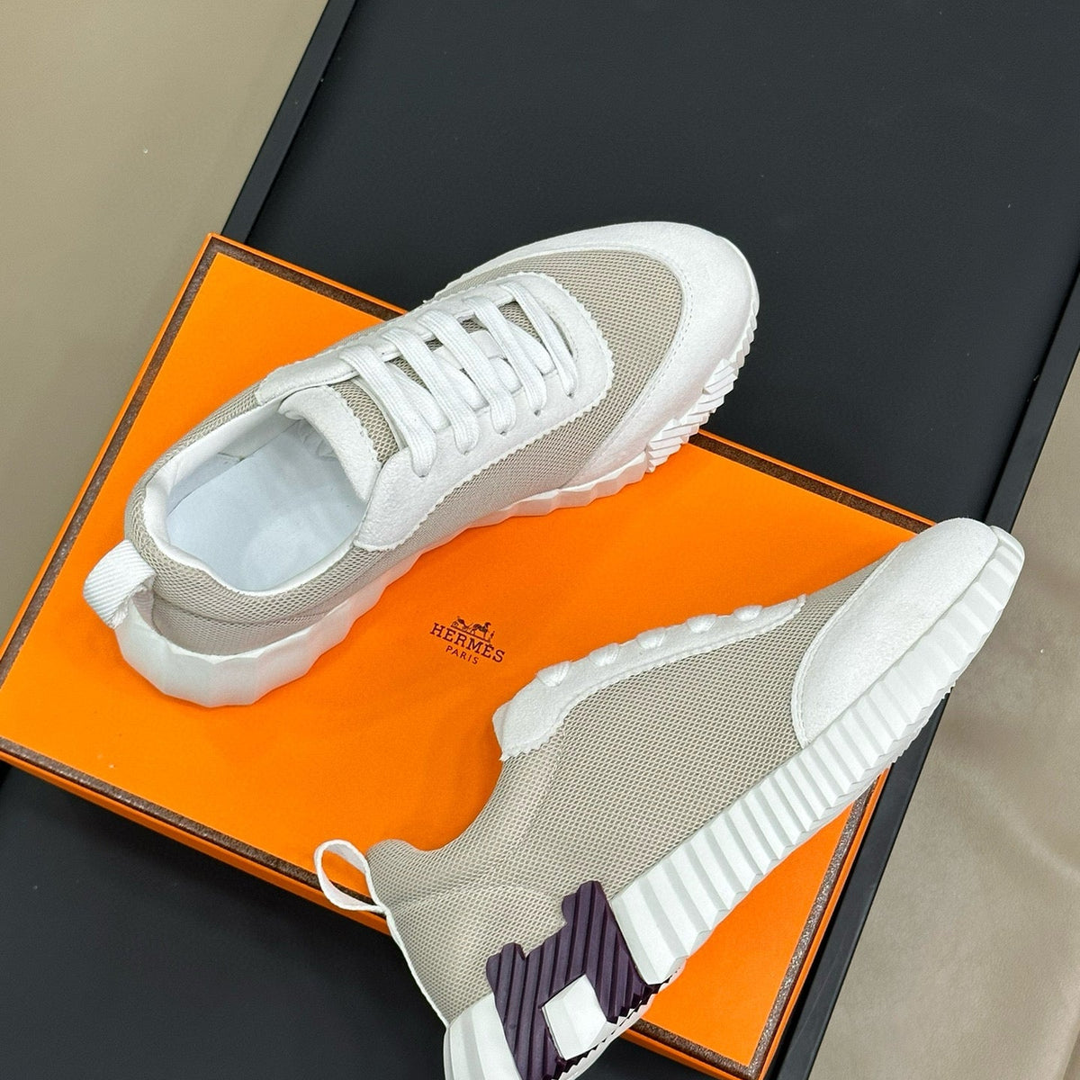 Shoes- Herm Bouncing Sneaker Premium Designer Casual Shoes