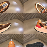 Burberry Beige High-Top Sneakers - Back View