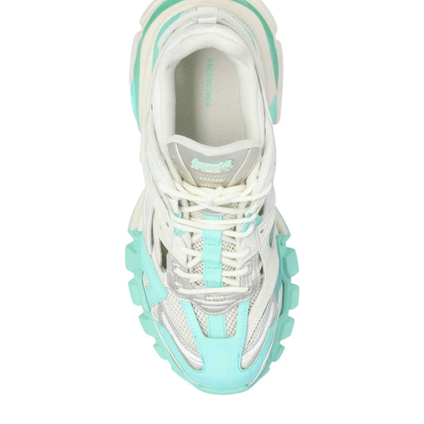Close-up of Balenciaga sneakers hardware and fine stitching