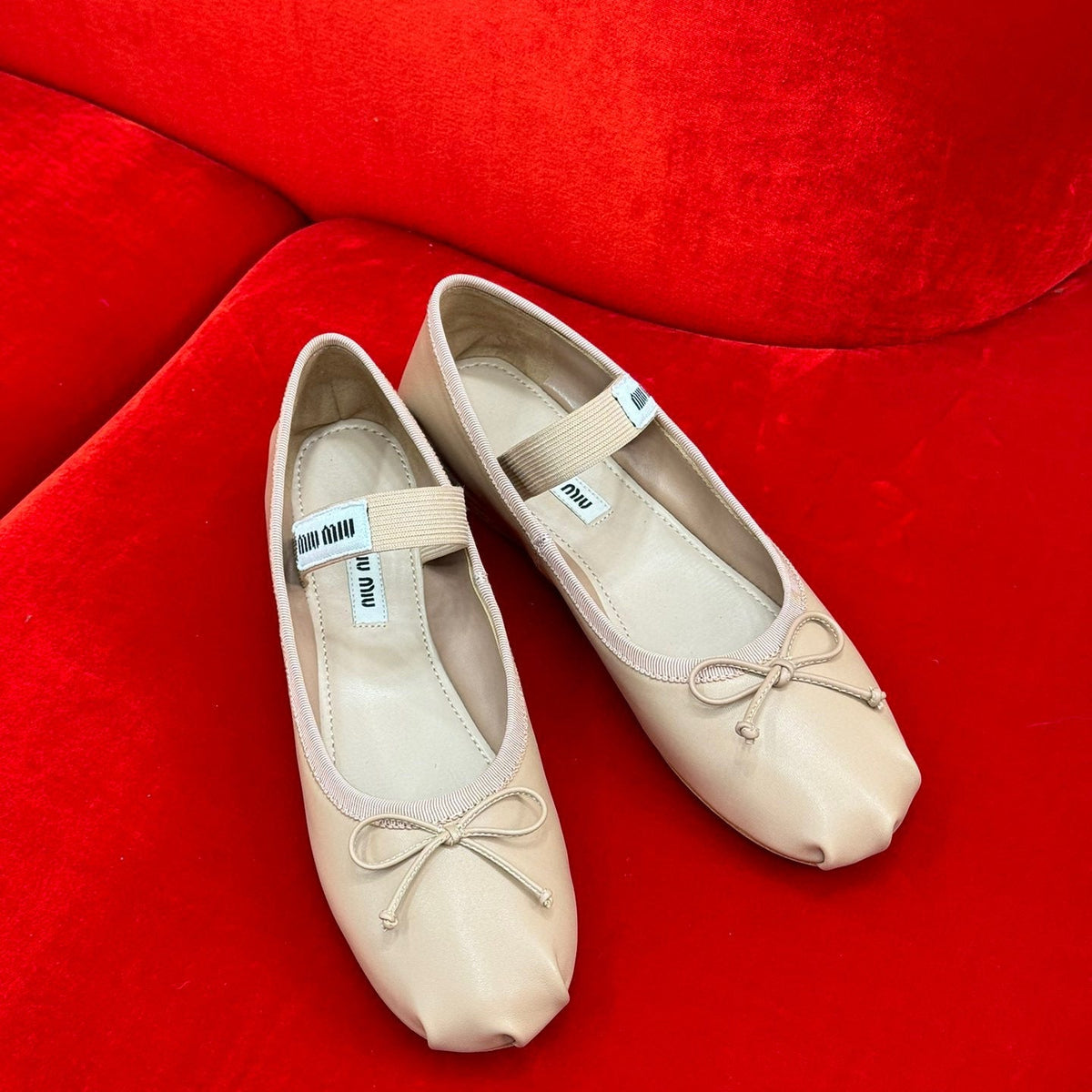 Shoes- Miu M Ballerina Flats Premium Designer Casual Shoes