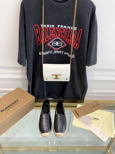 Burberry Red Platform Heels - Full Silhouette View
