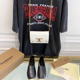 Burberry Red Platform Heels - Full Silhouette View