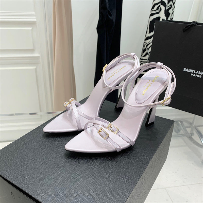 Close-up of Saint Laurent shoes craftsmanship