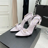 Close-up of Saint Laurent shoes craftsmanship