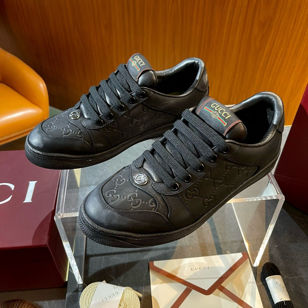 Gucci Shoes- Gucci Screener Trainers Premium Designer Casual Shoes