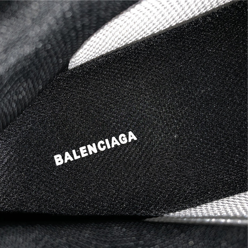 Balenciaga Grey Pointed-Toe Stiletto Heels - Heel Detail View