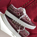 Louis Vuitton Burgundy Classic Ballet Flats - Lifestyle Styling Shot