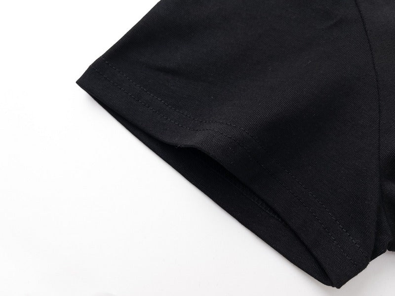 Close-up of Burberry t-shirt craftsmanship