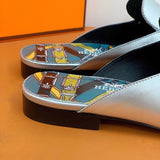 Hermès Black Loafer Flats - Heel Detail View