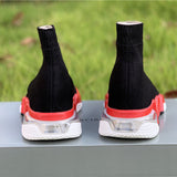 Balenciaga Red Chelsea Boots - Sole Detail View