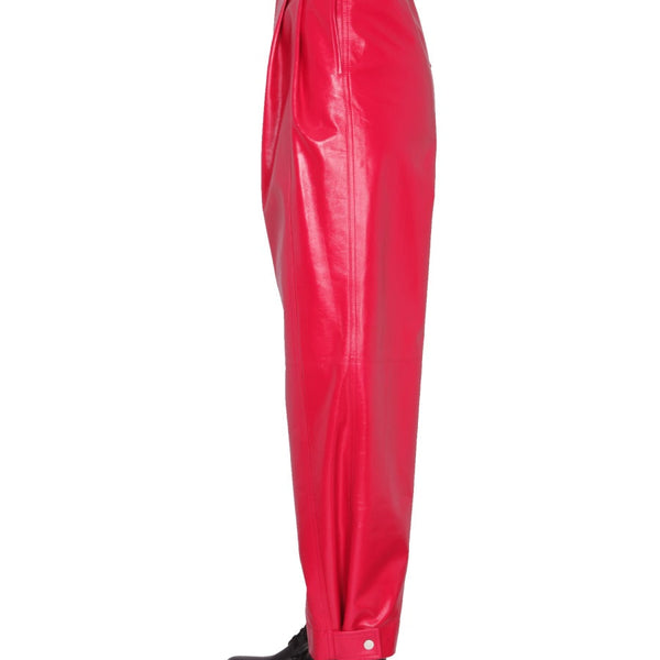 Bottega Veneta Pants? Bottega Veneta Women Leather Pants Premium Designer Casual Trousers
