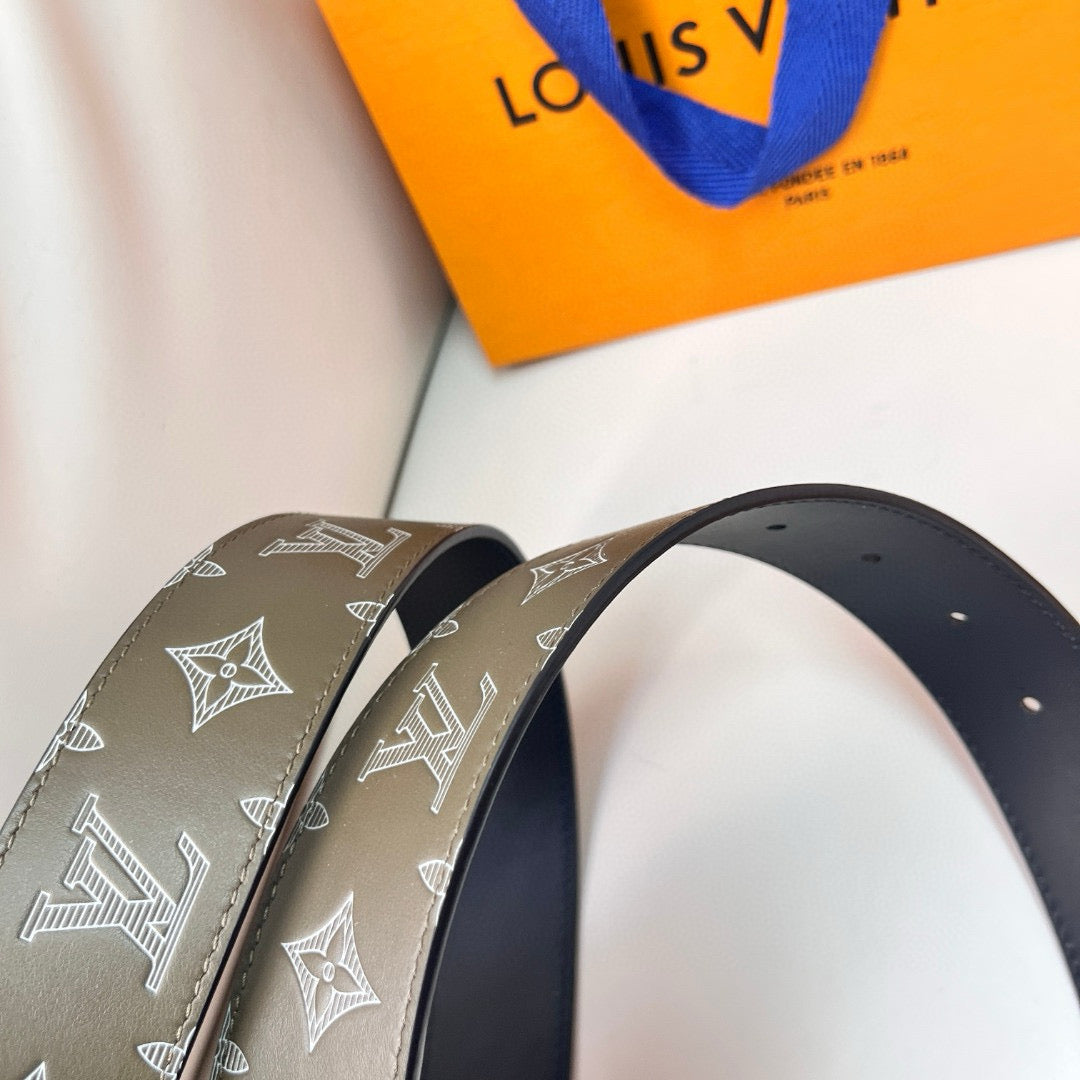 Louis Vuitton Belts- Louis Vuitton Lou Belt 4.0 Cm Premium Leather Designer Belt