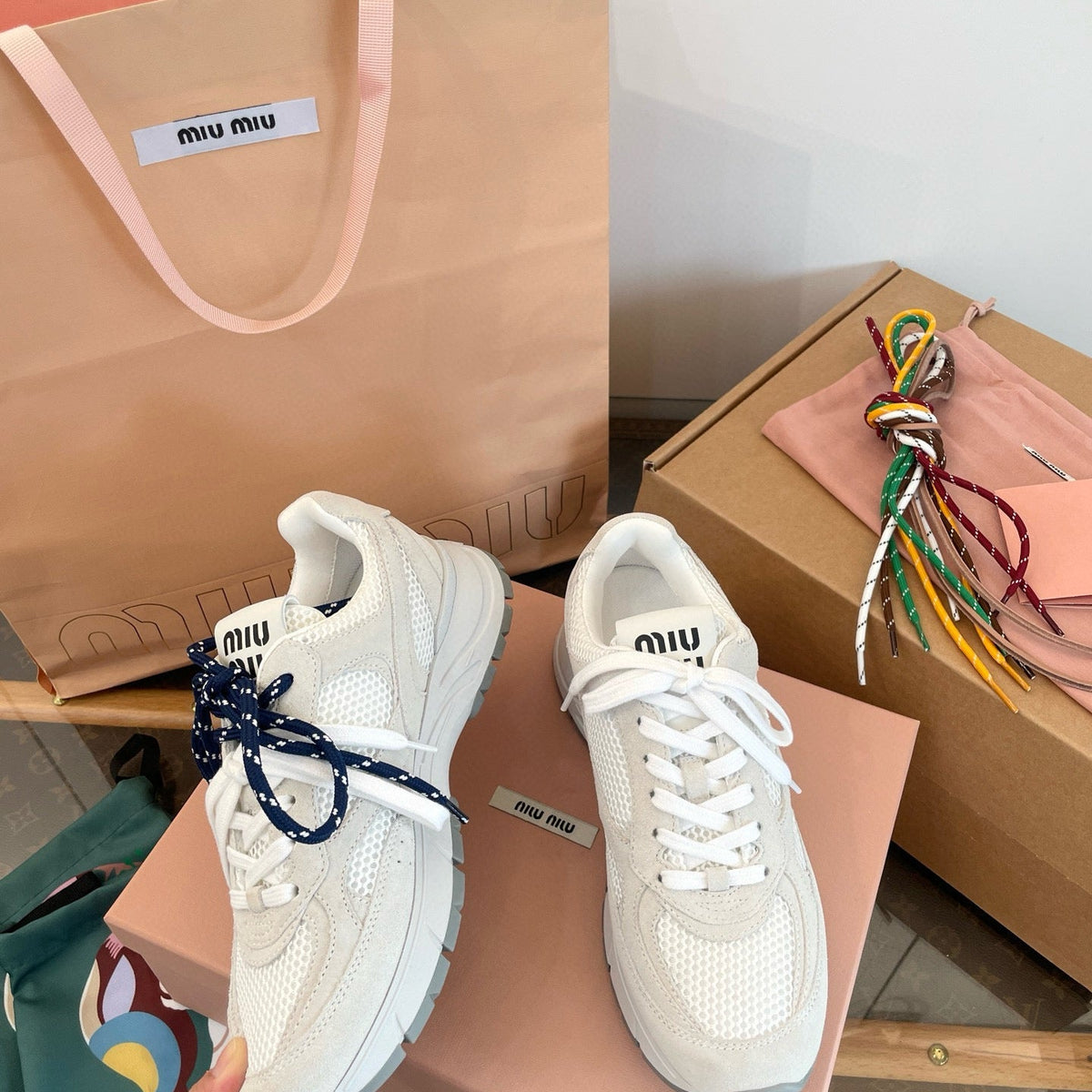 Shoes- Miu M Trainers Luxury Lifestyle Designer Footwear