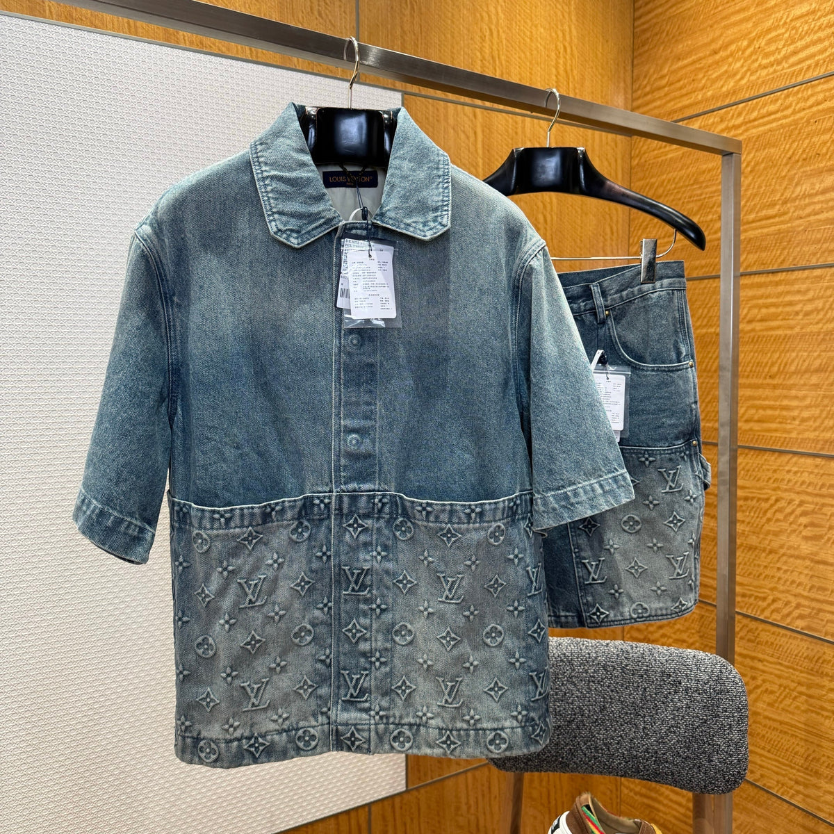 Louis Vuitton Tops- Louis Vuitton Lou Denim Shirt Premium Designer Casual Top