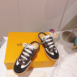 Louis Vuitton Black Pointed-Toe Flats - Detail Shot of Craftsmanship
