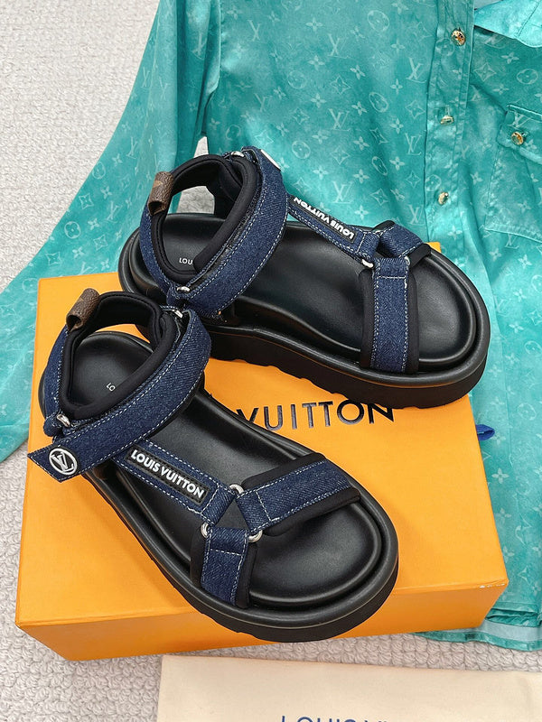 Louis Vuitton shoes Style 378 - close-up of classic monogram styling