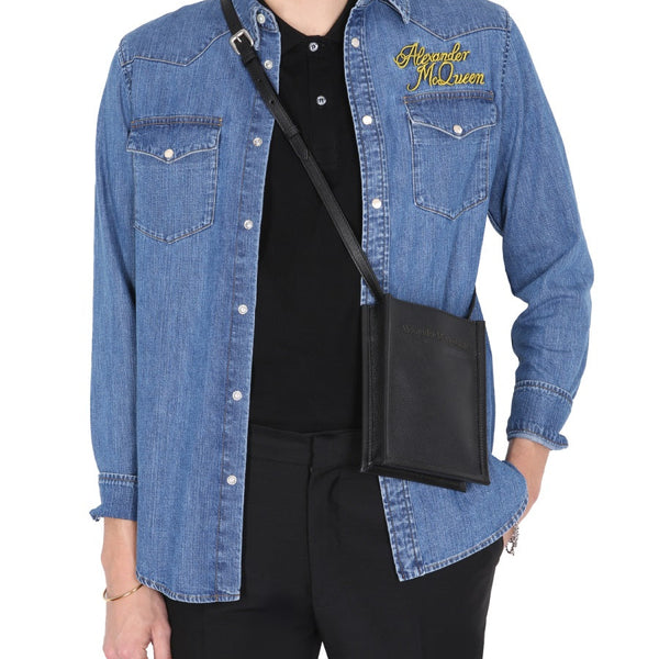 Alexander McQueen Tops? Alexander Mcqueen Men Shirt With Embroidered Logo Premium Designer Casual Top