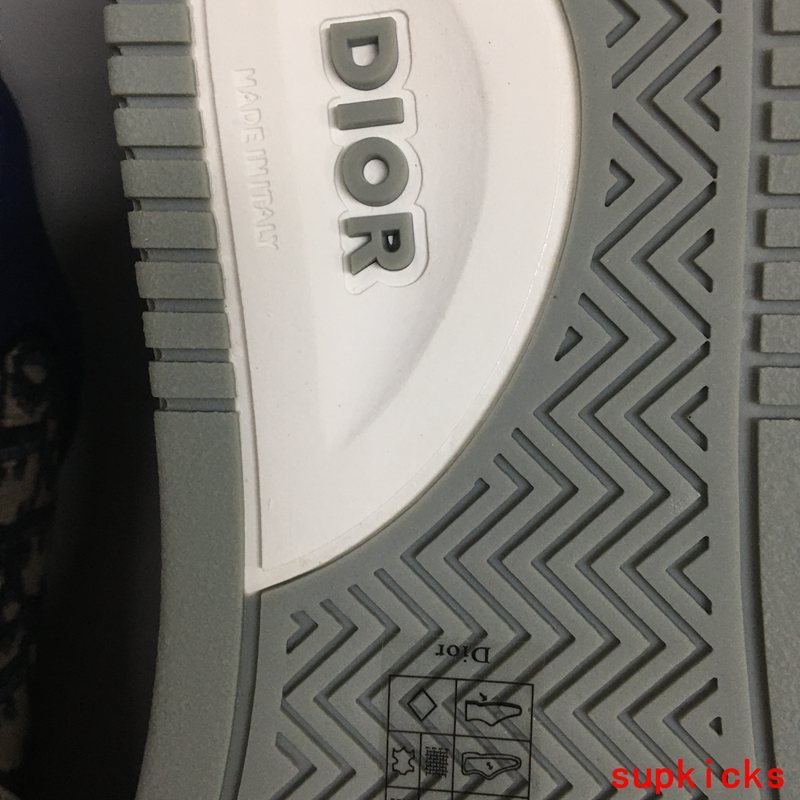 Dior Grey High-Top Sneakers - Back View