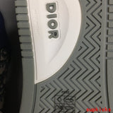 Dior Grey High-Top Sneakers - Back View