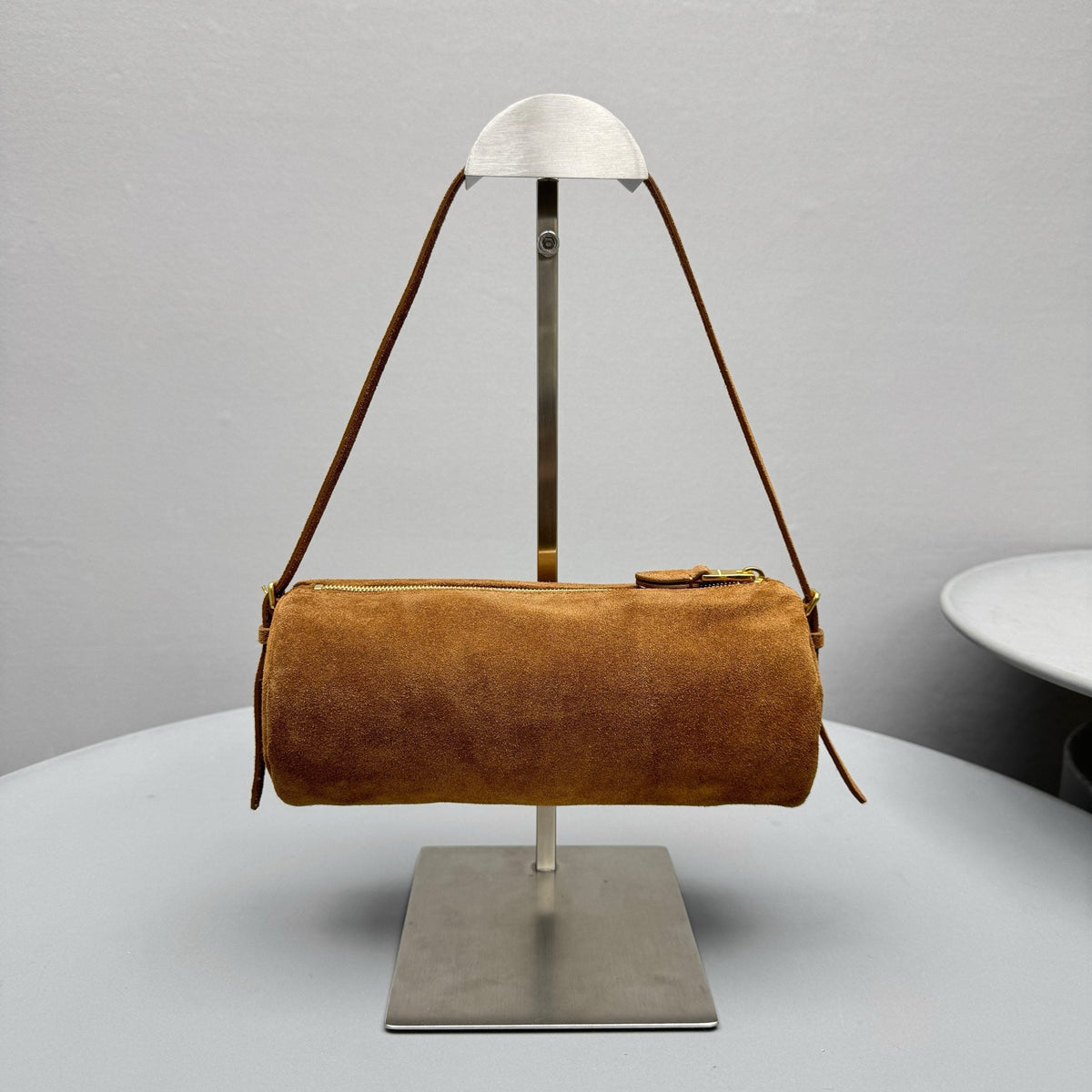 Bags- Miu M Suede Pouch Elegant Everyday Designer Handbag