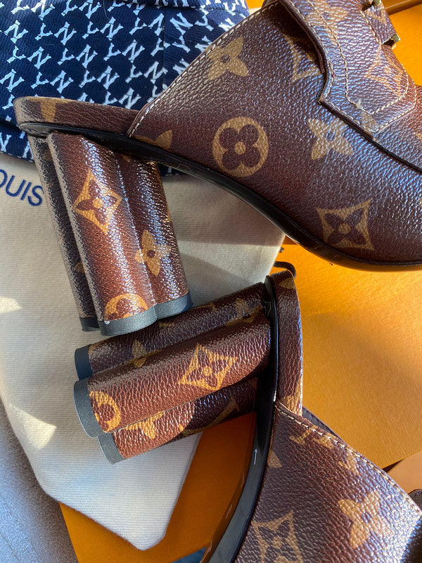 Louis Vuitton luxury shoes detail shot