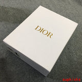 Dior Chocolate Brown Classic Ballet Flats - Close-Up Texture View