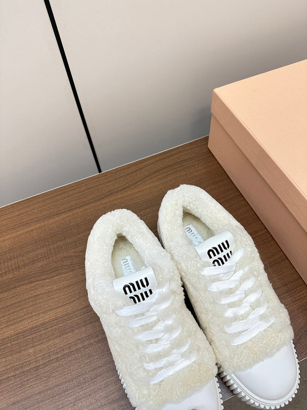 Close-up of Miu Miu shoes craftsmanship