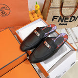 Hermès Grey Low-Top Sneakers - Side Profile View