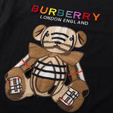 Close-up of Burberry t-shirt craftsmanship
