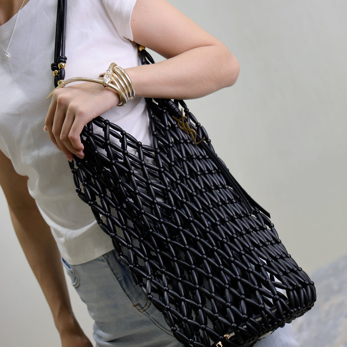 Saint Laurent Bags- Saint Laurent Supple Bucket In Wood Bag Elegant Everyday Designer Handbag