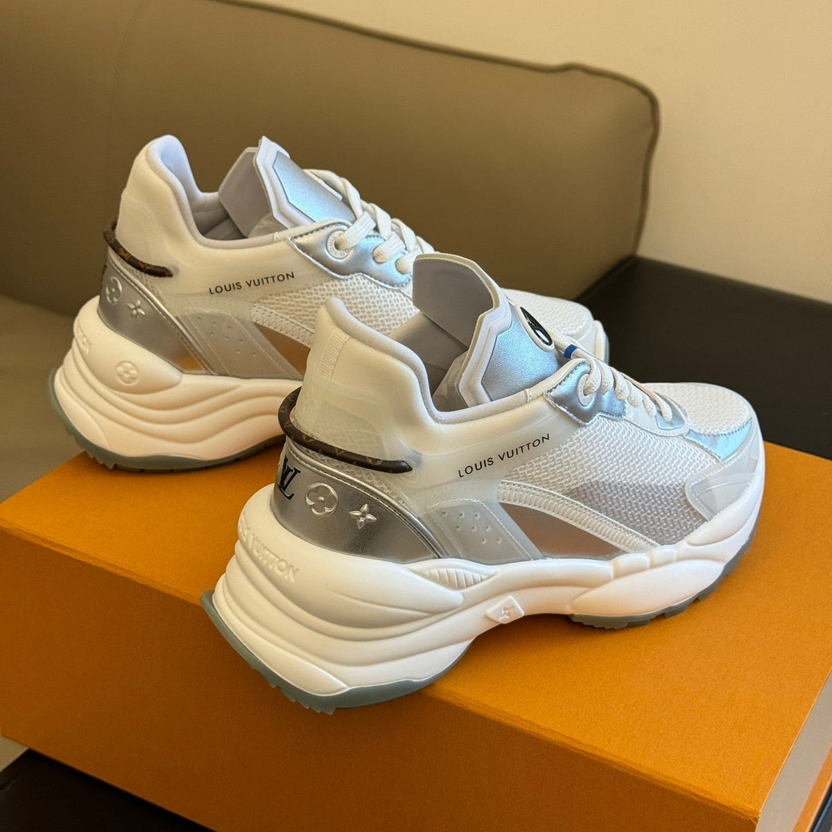 Louis Vuitton Shoes- Louis Vuitton Lou Run 55 Trainers Comfortable Everyday Designer Shoes