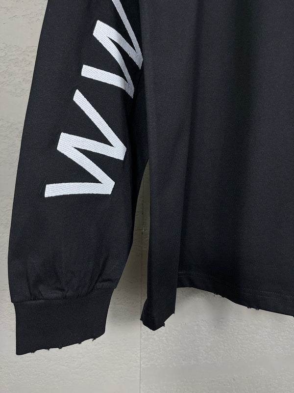 Close-up of Balenciaga designer clothing craftsmanship