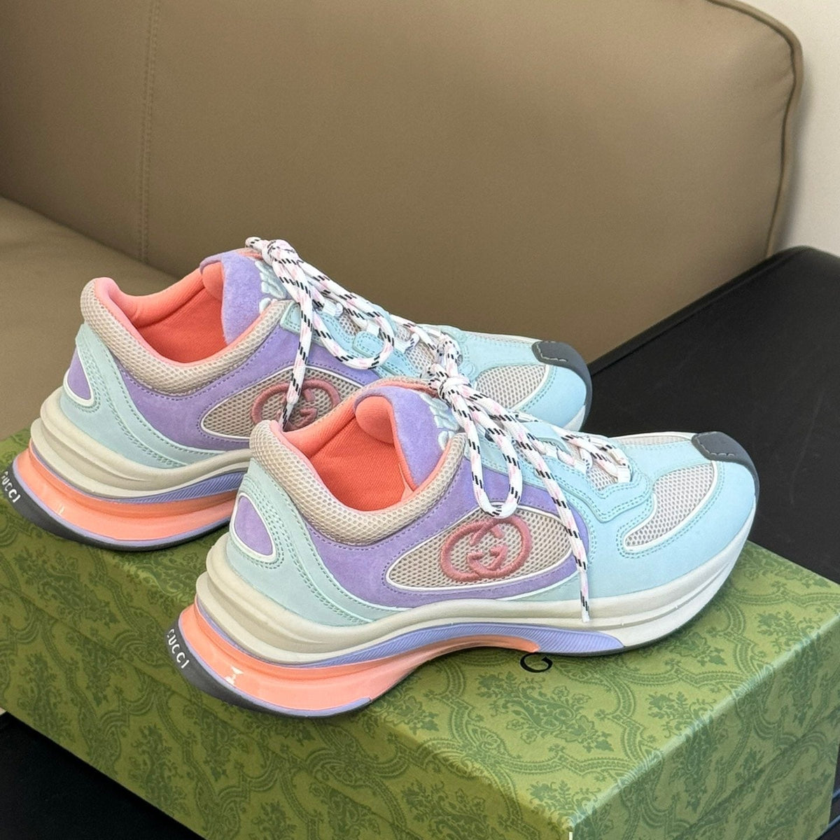 Gucci Shoes- Gucci Run Trainers Premium Designer Casual Shoes