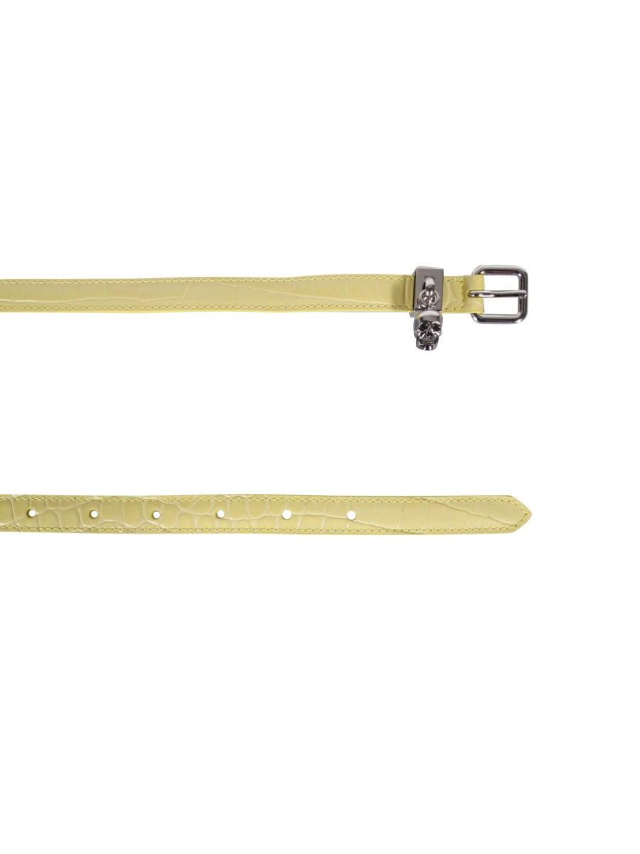 Alexander McQueen premium belts detail and craftsmanship close-up