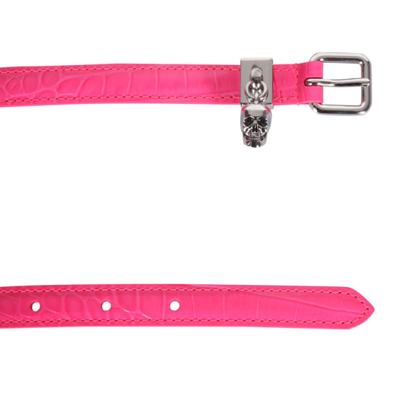 Alexander McQueen Belts? Alexander Mcqueen Women Double Belt With Skull And Pavè Classic Everyday Designer Belt