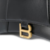 Close-up of Balenciaga handbags hardware and fine stitching