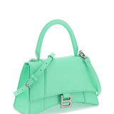 Close-up of Balenciaga handbags hardware and fine stitching