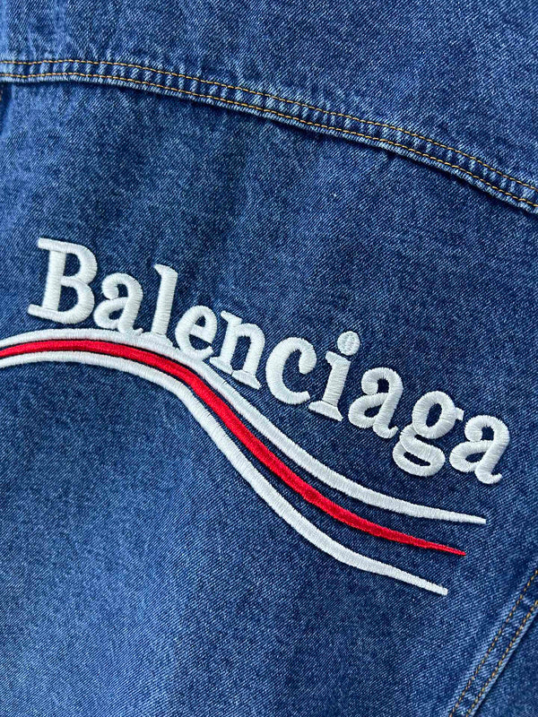 Close-up of Balenciaga designer clothing craftsmanship