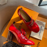 Louis Vuitton luxury shoes detail shot