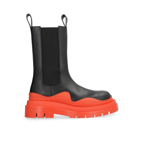 Bottega Veneta Shoes Bottega Veneta Leather Tire Boots Women Comfortable Everyday Designer Shoes