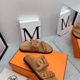 Hermès Grey Classic Ballet Flats - Lifestyle Styling Shot