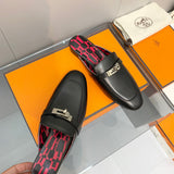 Hermès Camel Ankle Strap Sandals - Toe Detail View