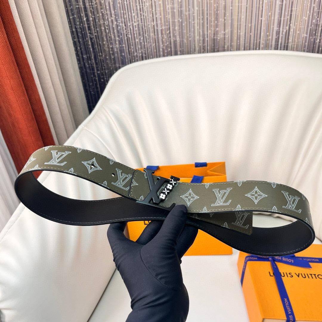 Louis Vuitton Belts- Louis Vuitton Lou Belt 4.0 Cm Premium Leather Designer Belt