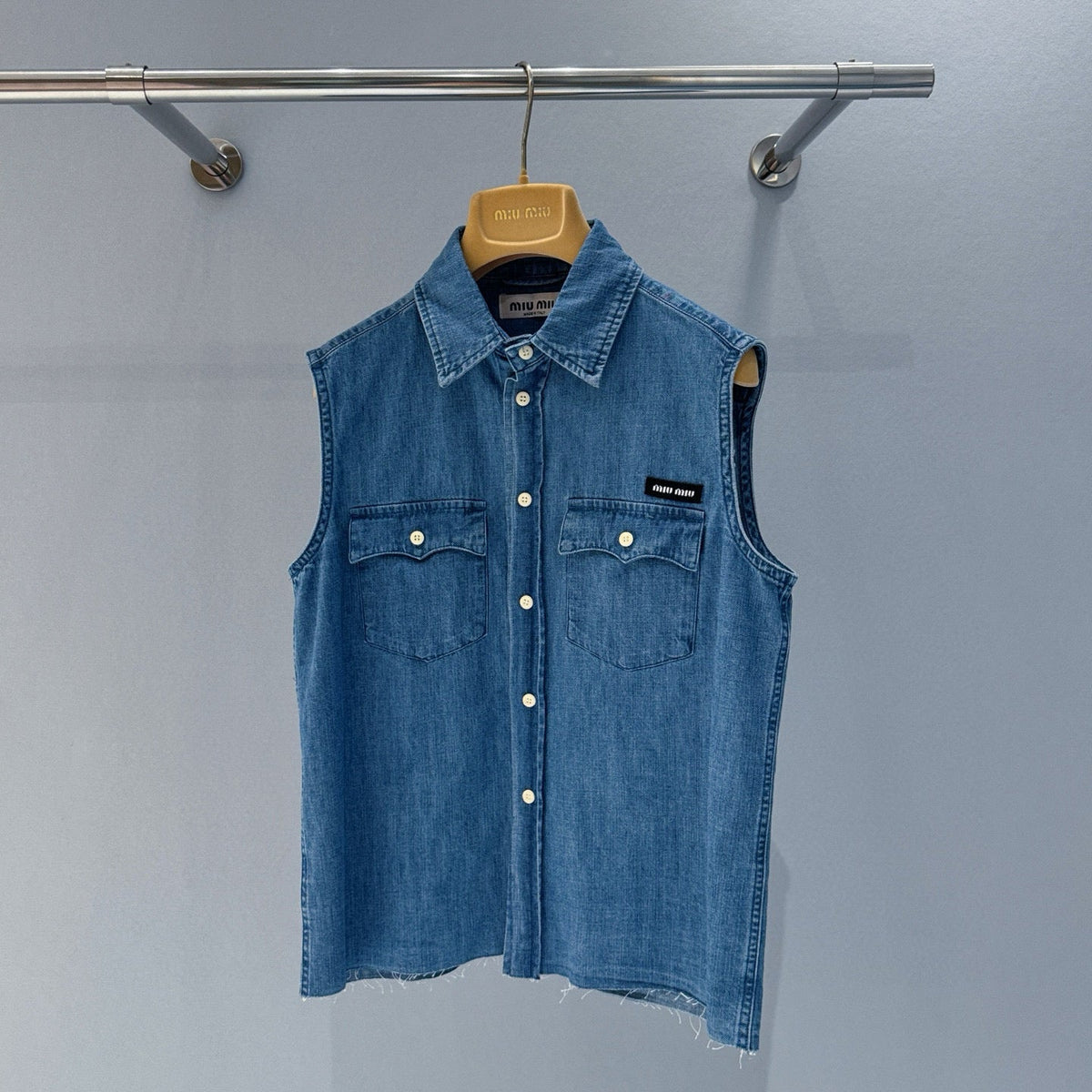 Tops- Miu M Denim Shirt Premium Designer Casual Top
